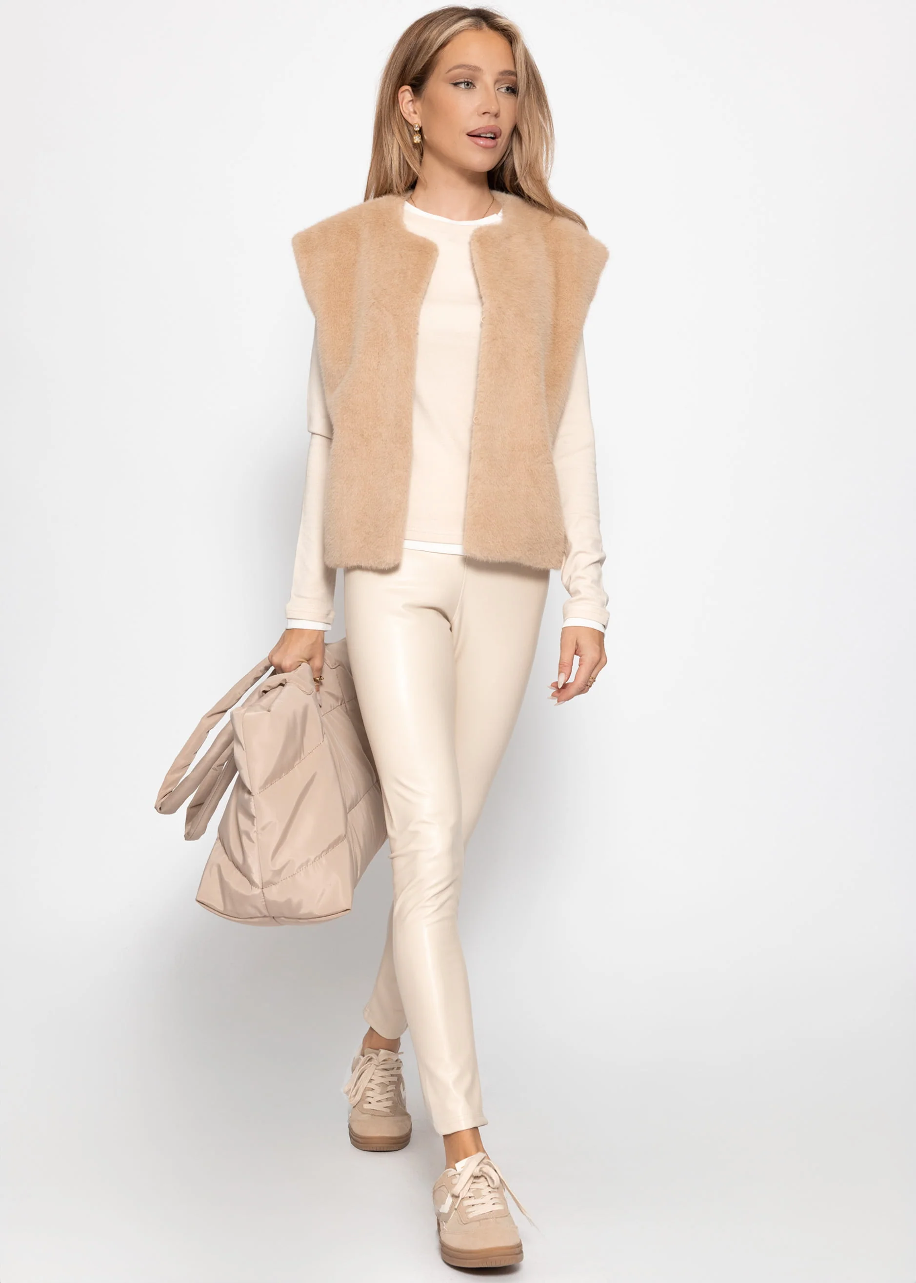 Elegant vest - beige - Image 4