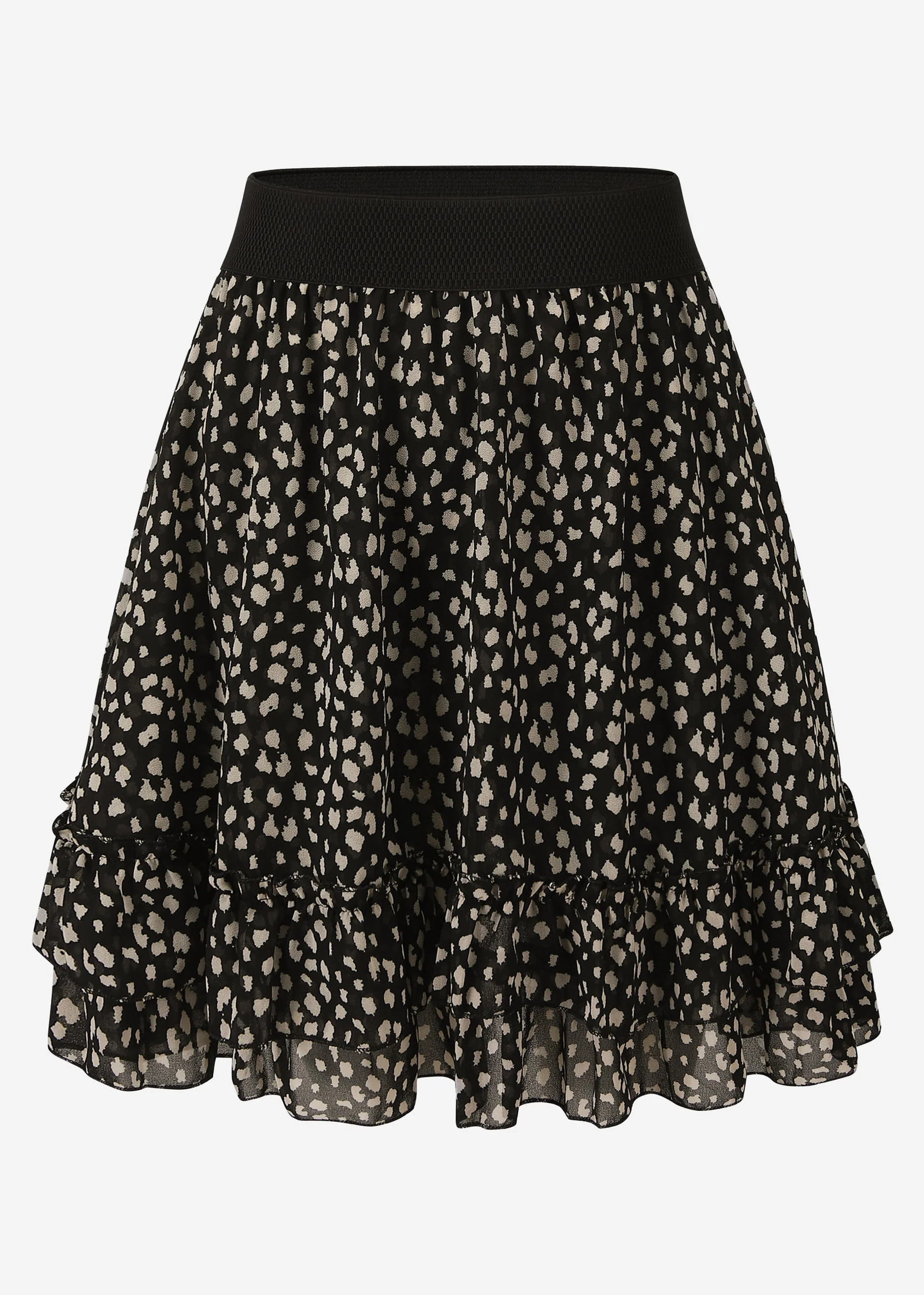 Flounce skirt with ruffles, black - Image 8