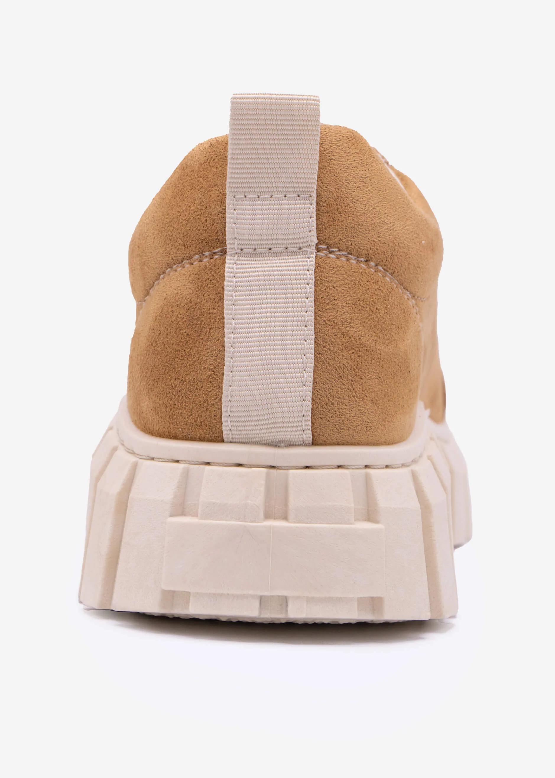 Lace-up shoes with coarse sole, camel - Image 4