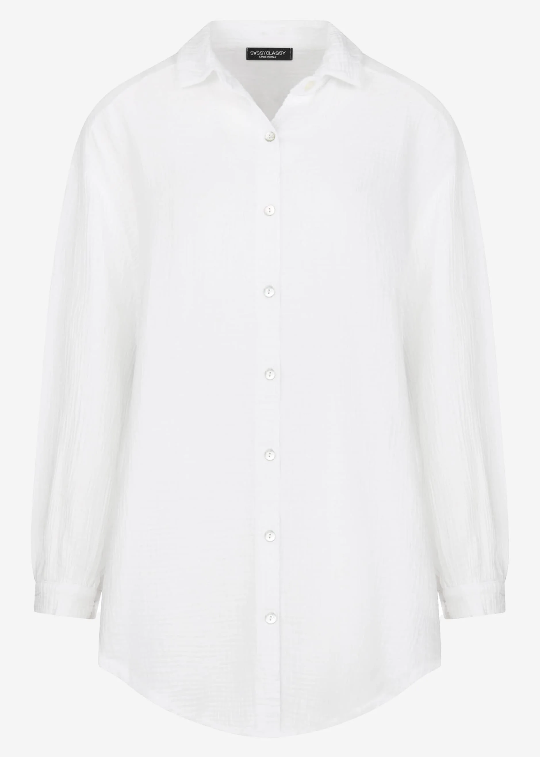 Muslin blouse oversize, white - Image 7