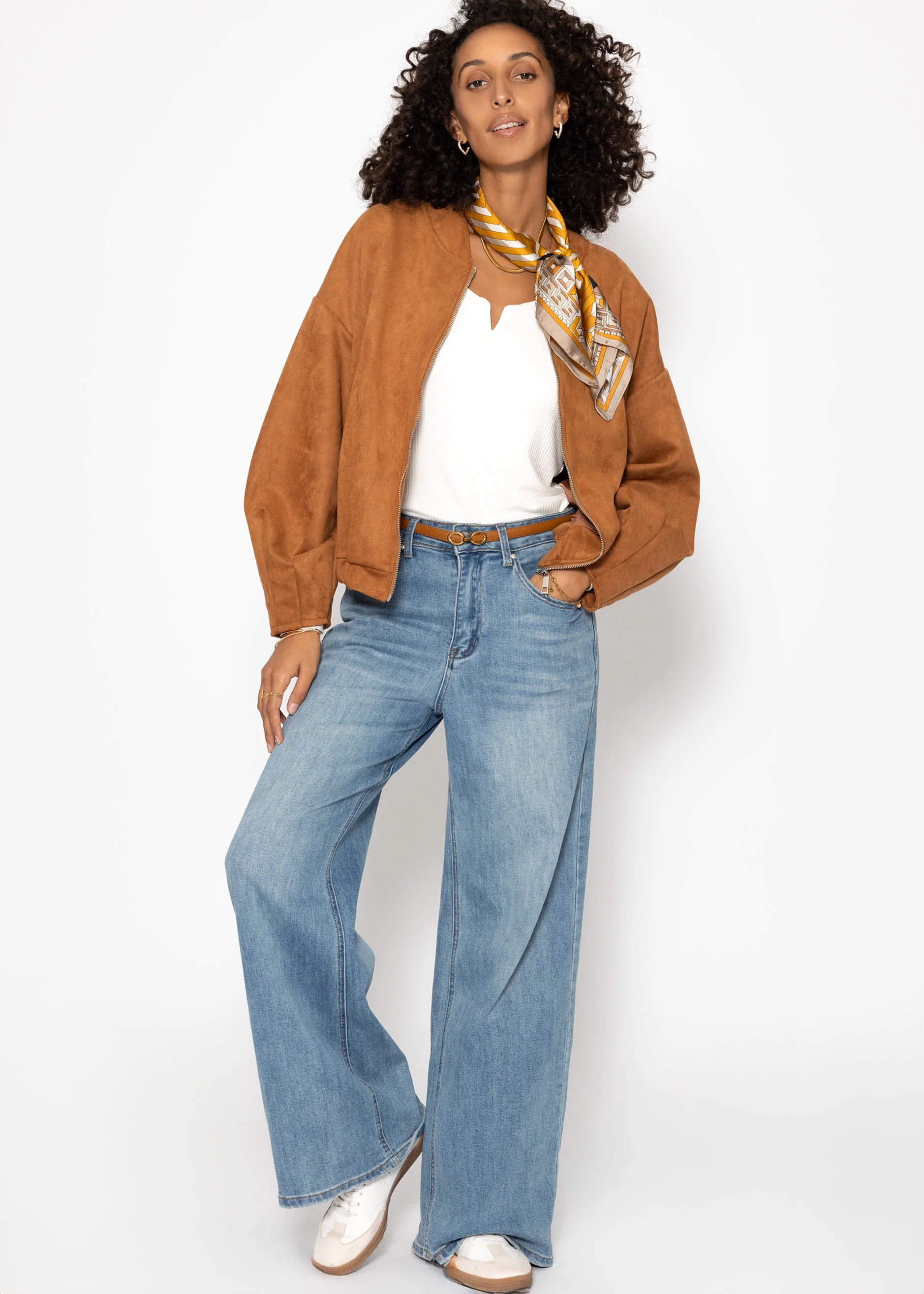 Ribbed long-sleeved shirt - off-white - Image 4