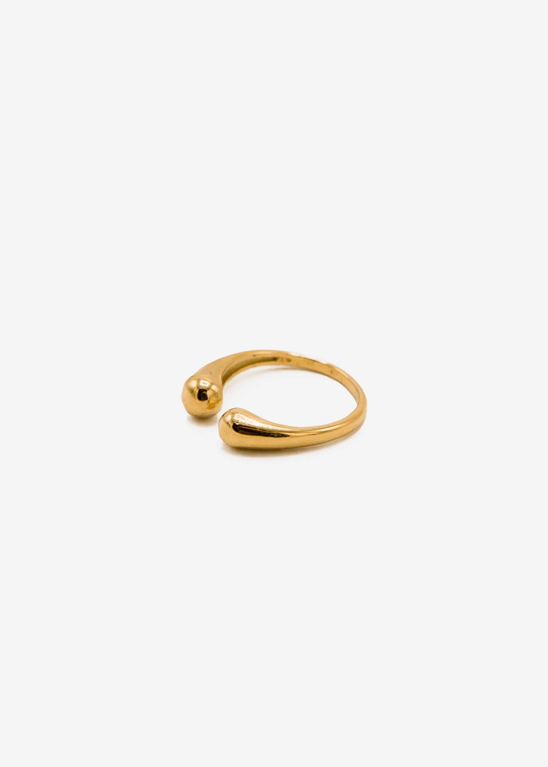 Ring with 2 balls, gold - Image 3