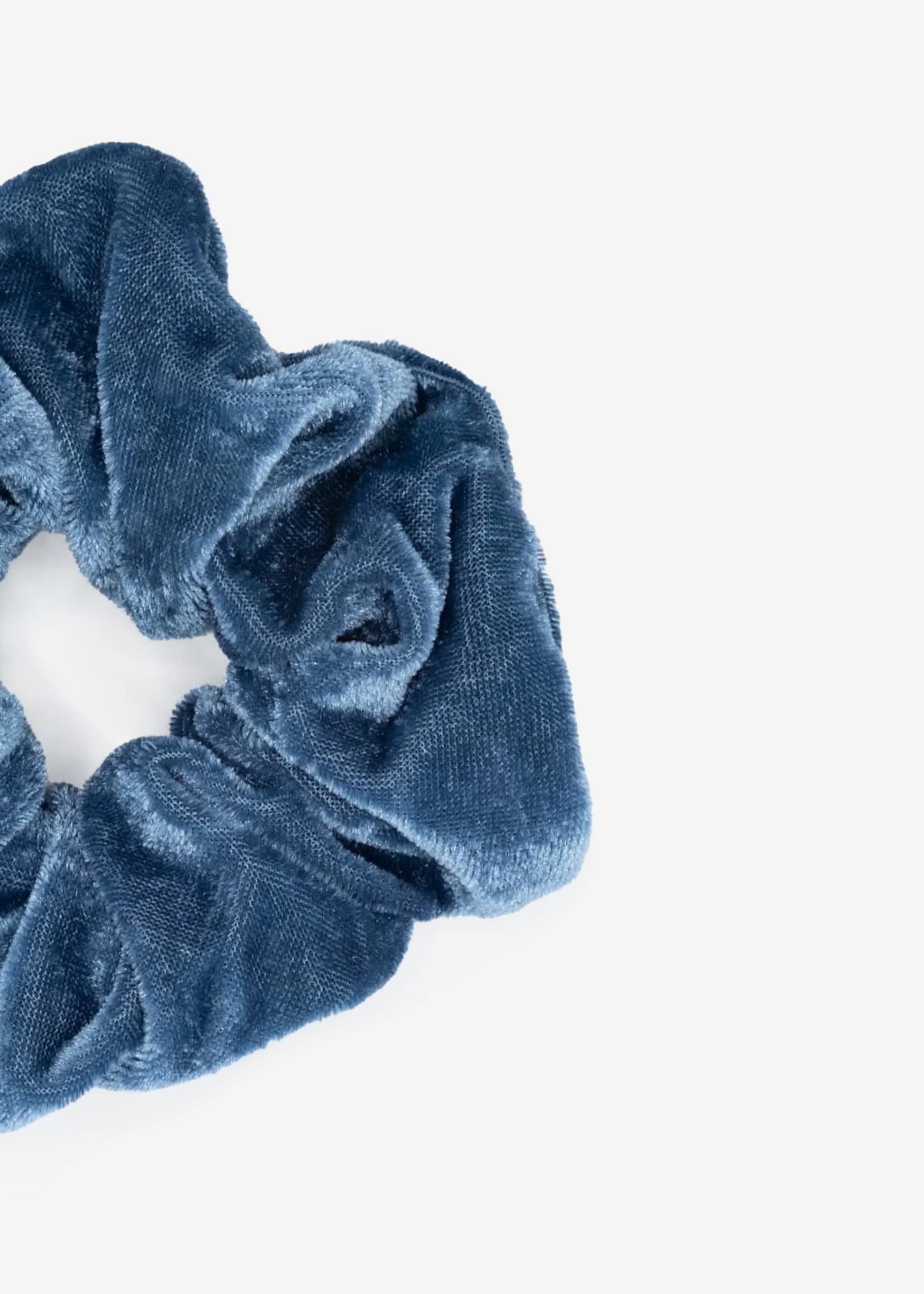 Velvet scrunchie, blue - Image 3
