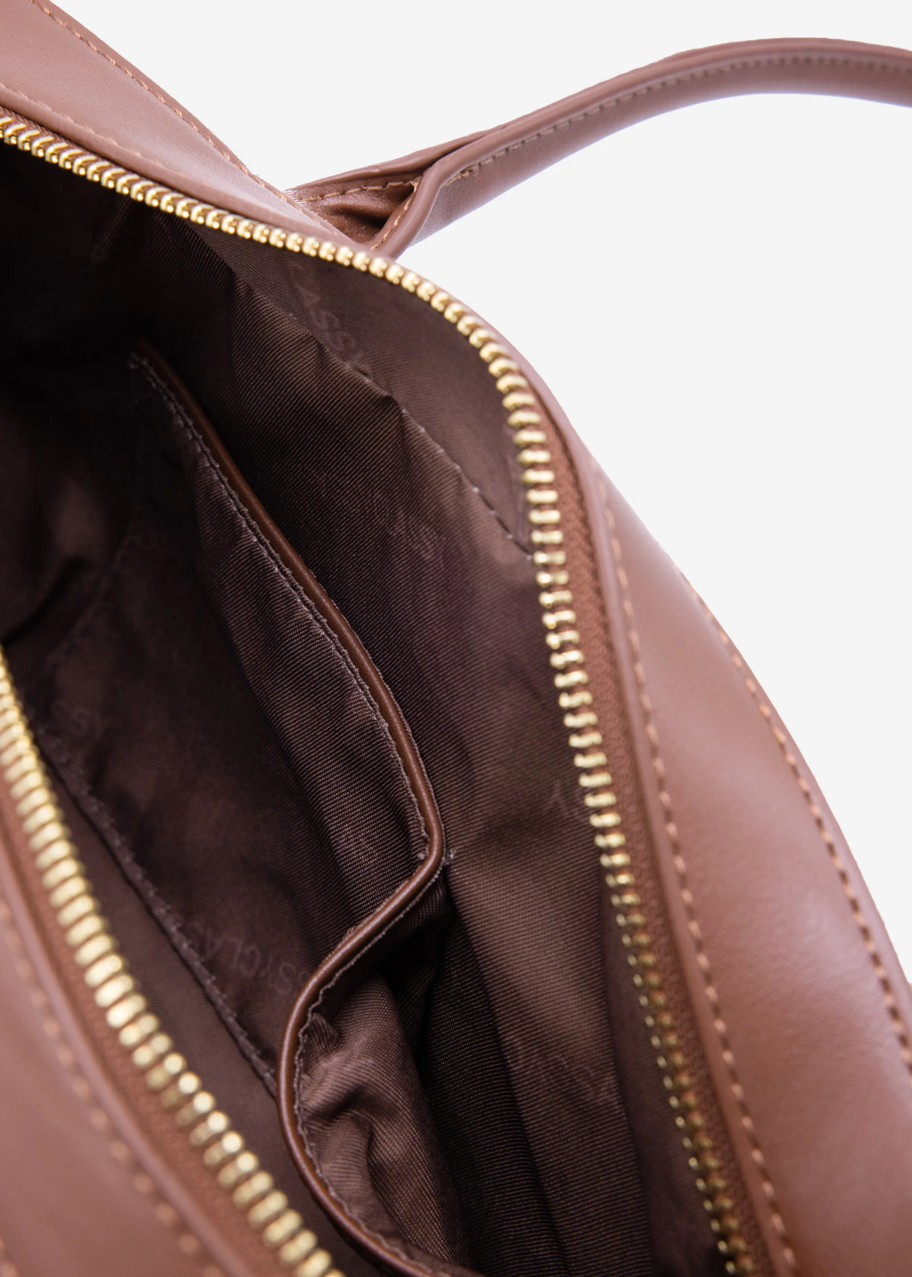 Shoulder bag made of synthetic leather with cow print - brown - Image 7