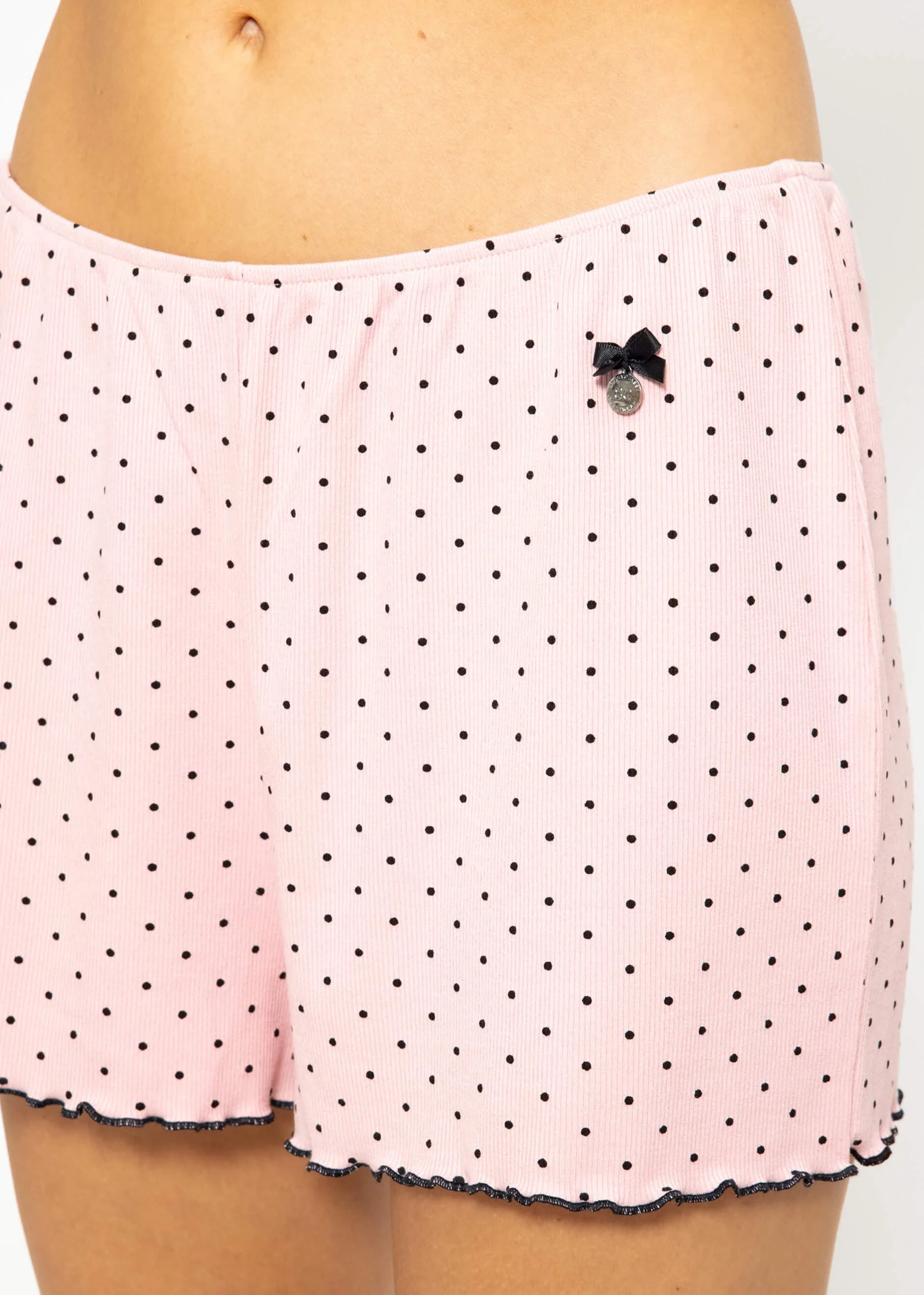 Sleep shorts with polka dots - pink - Image 3