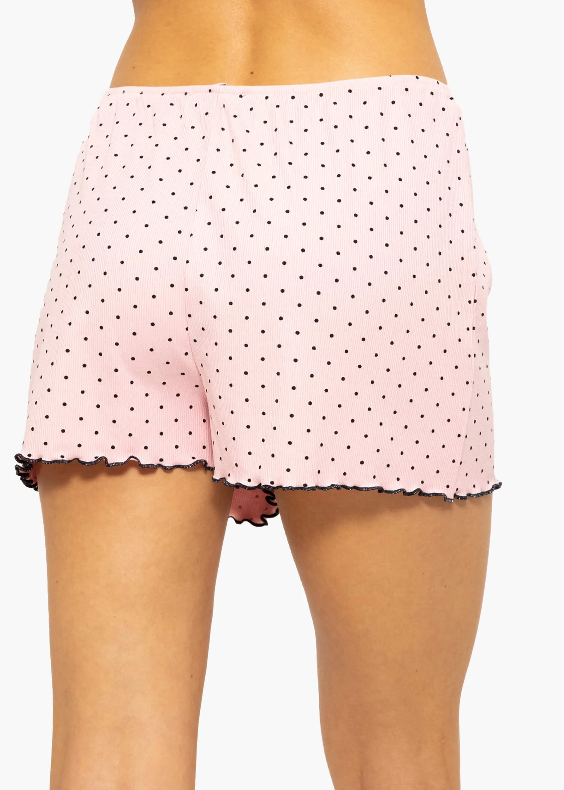 Sleep shorts with polka dots - pink - Image 5