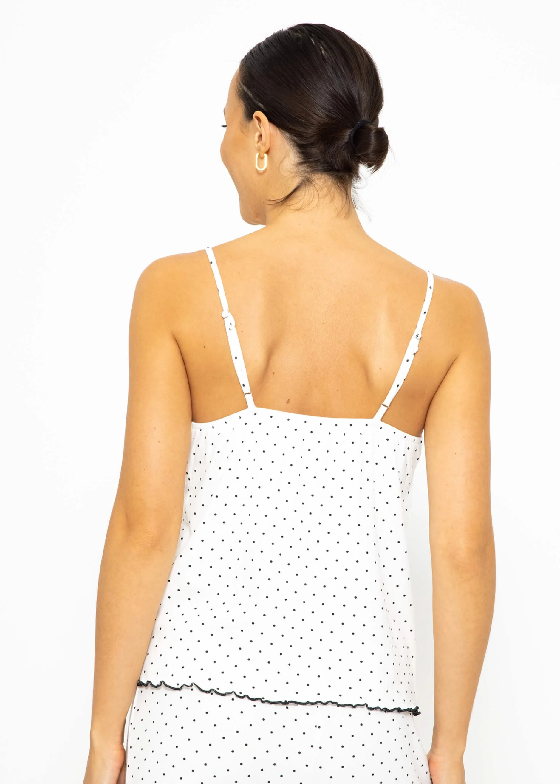 Sleep top with lace - white - Image 6