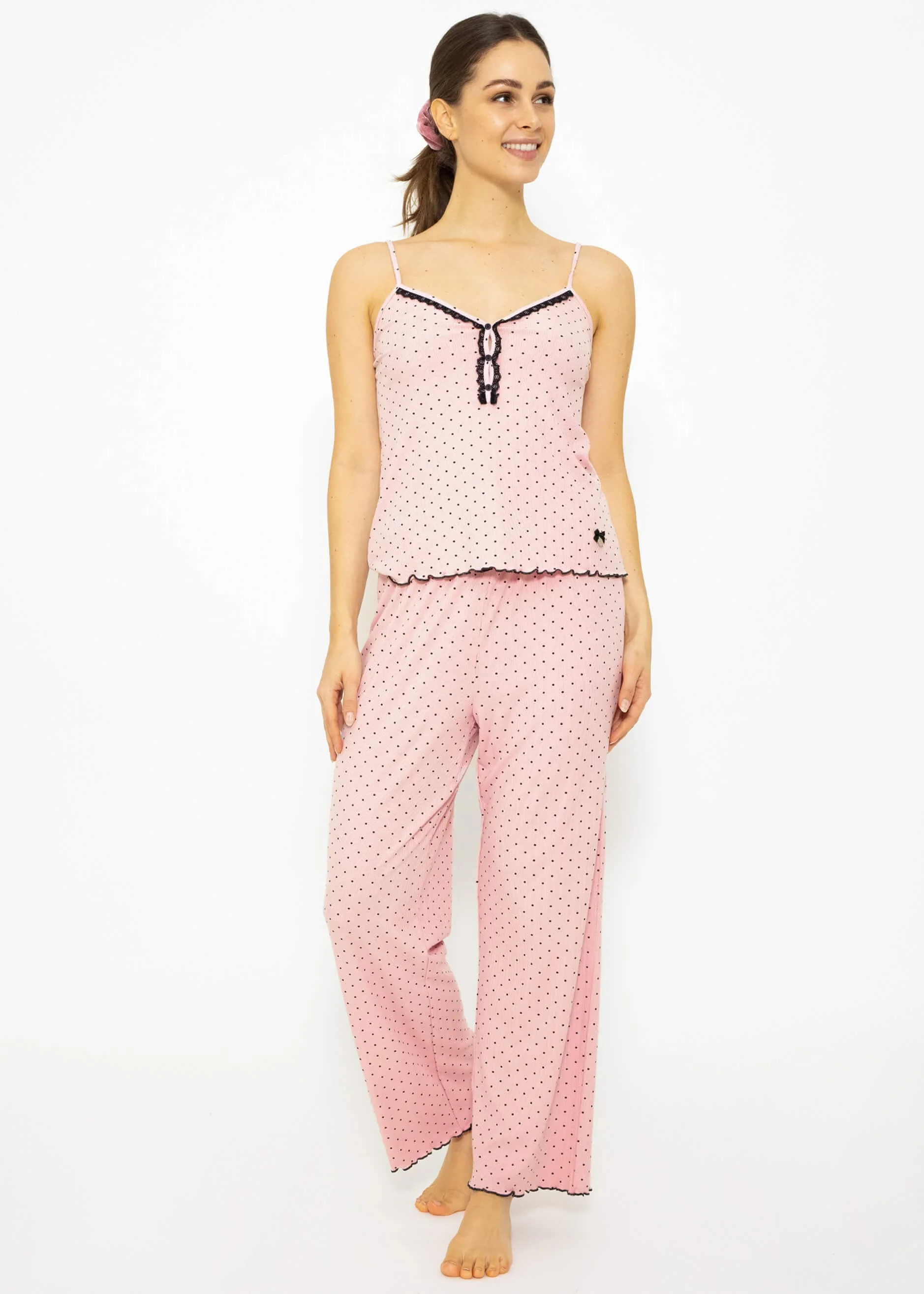 Sleep pants with dots - pink - Image 4